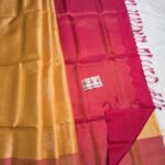 Majestic Mustard & Maganta Soft Silk Saree with Traditional Animal Motifs