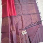 Graceful Grape Purple & Rose Pink Soft Silk Saree with Tree Motif Zari Weaving