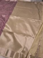 Elegant Lavender Soft Silk Saree with Rich Zari Border and Golden Pallu - Image 3