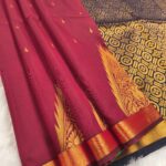 Elegant Maroon Soft Silk Saree with Rich Golden Zari Border and Intricate Pallu Design