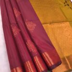 Maroon Soft Silk Saree with Rich Zari Border and Golden Pallu
