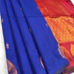 Royal Blue Soft Silk Saree with Rich Red Pallu