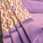 Lavender Coloured Fancy Silk Saree with Abstract Motifs and Rich Pallu