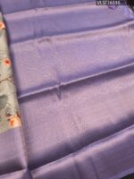 Beige Coloured Fancy Silk Saree with Floral Motifs and Elegant Zari Border - Image 3