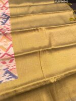 Multicoloured Fancy Silk Saree with Geometric Motifs and Rich Zari Border - Image 3