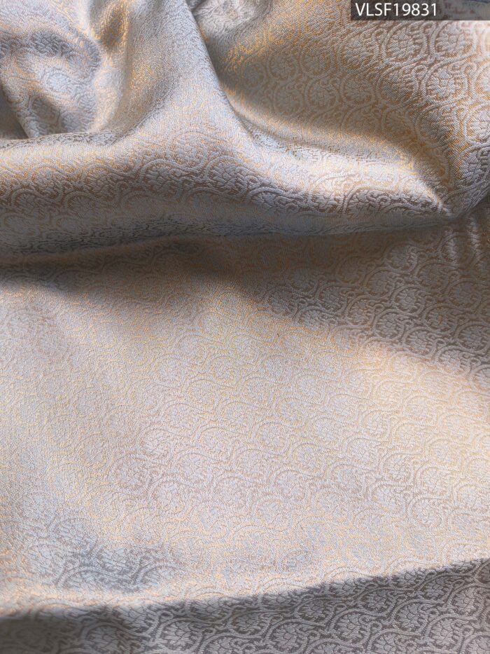 Sky Coloured Fancy Silk Saree with Ikat Motifs and Elegant Zari Border - Image 4