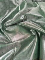 Pink and Gold Tissue Saree with Rich Brocade Pallu and Intricate Zari Border - Image 4