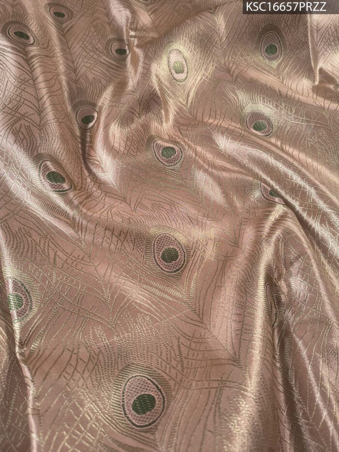 Pink Coloured Tissue Silk Saree with Peacock Motifs and Rich Zari Woven Border - Image 2