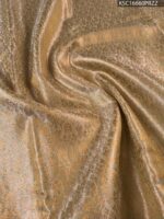 Golden Coloured Tissue Saree with Intricate Motifs and Rich Zari Border - Image 2