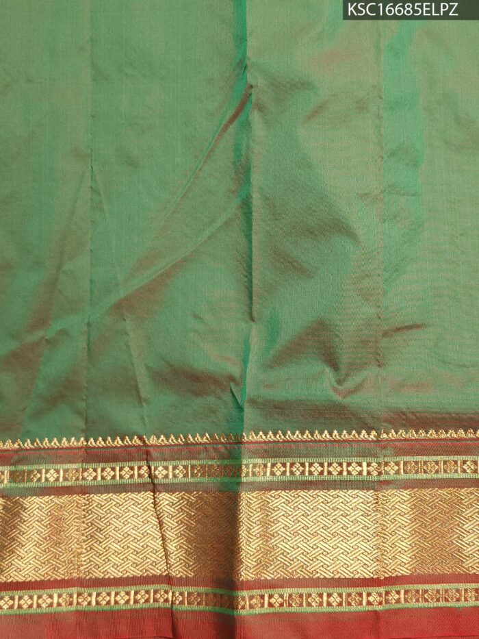 Pink Blended Soft Silk Saree with Gold Butti Motifs and Rich Zari Pallu - Image 3
