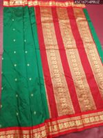 Green Blended Soft Silk Saree with Floral Motifs and Rich Zari Woven Border - Image 2