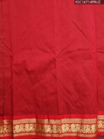 Green Blended Soft Silk Saree with Floral Motifs and Rich Zari Woven Border - Image 3