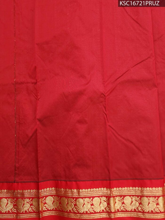 Aqua Blended Soft Silk Saree with Paisley Motifs and Rich Zari Border - Image 3