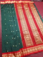 Green Blended Soft Silk Saree with Intricate Motifs and Rich Zari Pallu - Image 2