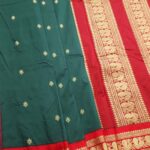 Green Blended Soft Silk Saree with Intricate Motifs and Rich Zari Pallu