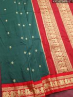Green Blended Soft Silk Saree with Intricate Motifs and Rich Zari Pallu