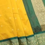 Yellow Blended Soft Silk Saree with Floral Motifs and Rich Zari Woven Border