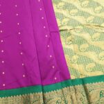Purple Blended Soft Silk Saree with Paisley Motifs, Rich Zari Pallu, and Intricate Border