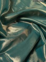 Peach and Gold Tissue Saree with Paisley Motifs and Rich Zari Border - Image 4