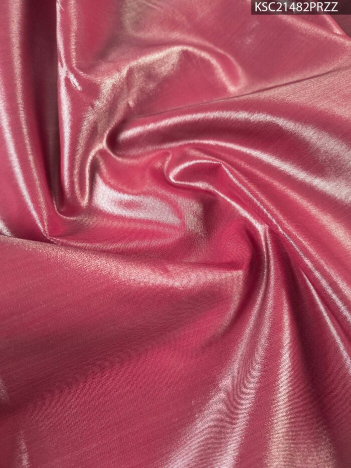 Silver Coloured Tissue Saree with Floral Motifs and Rich Zari Pallu - Image 4