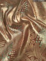 Peach and Aqua Coloured Tissue Saree with Intricate Brocade and Zari Woven Border - Image 2