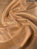 Orange Coloured Tissue Silk Saree with Paisley Motifs and Zari Woven Border - Image 4