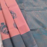 Pink and Blue Semi Soft Silk Fancy Saree with Intricate Design