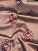 Beige and Maroon Semi Soft Silk Fancy Saree with Fish Motifs and Rich Border - Image 2