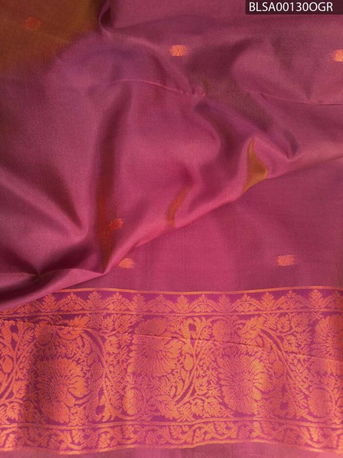 Premium Semi Soft Silk Saree in Rich Plum with Intricate Golden Motifs and Vibrant Teal Border - Image 2