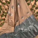 Elegant Beige and Green Semi Soft Silk Saree with Floral Motifs and Rich Pallu