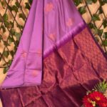 Purple Semi Soft Silk Saree with Rich Pallu and Intricate Border Design
