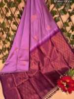 Purple Semi Soft Silk Saree with Rich Pallu and Intricate Border Design