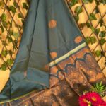 Elegant Green and Brown Semi Soft Silk Saree with Intricate Motifs and Rich Pallu