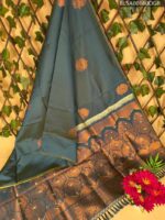Elegant Green and Brown Semi Soft Silk Saree with Intricate Motifs and Rich Pallu