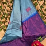 Stunning Blue and Purple Semi Soft Silk Saree with Rich Motifs and Elegant Border