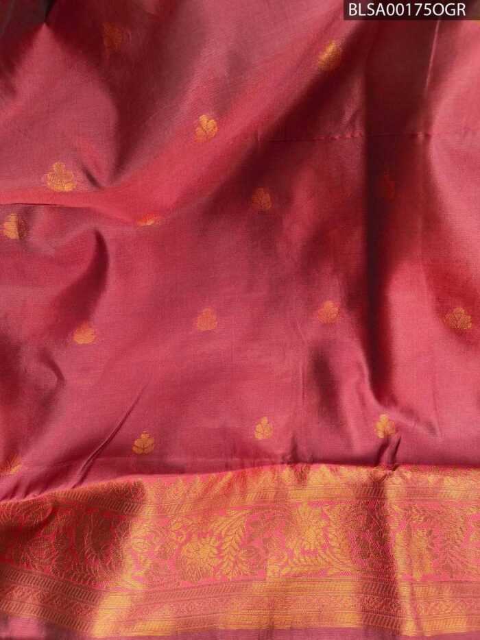 Green and Red Semi Soft Silk Saree with Beautiful Spiral Patterns and Rich Border - Image 2
