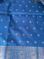 Beautiful Purple and Navy Blue Semi Soft Silk Saree with Geometric Patterns and Rich Border - Image 2
