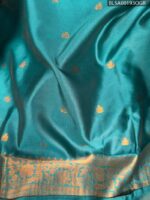 Elegant Maroon and Teal Semi Soft Silk Saree with Intricate Pallu and Border Design - Image 2