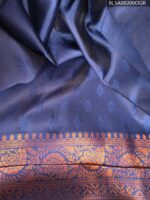 Turquoise Blue and Purple Semi Soft Silk Saree with Elegant Border and Rich Motifs - Image 2