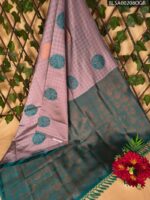 Stylish Pink and Teal Semi Soft Silk Saree with Floral Motifs and Rich Pallu