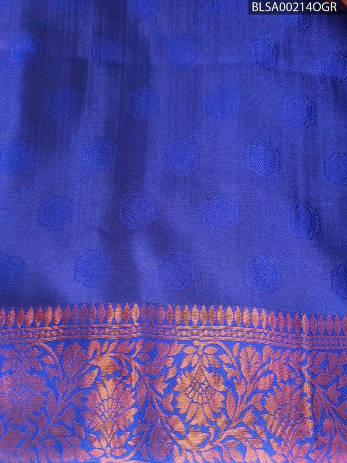 Elegant Blue and Green Semi Soft Silk Saree with Rich Pallu and Beautiful Floral Motifs - Image 2